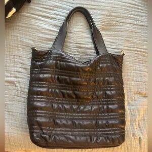 Black Quilted Tote Bag